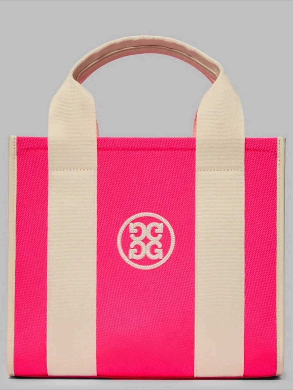 G/Fore Pray for Birdies Pink & Cream Canvas Tote Bag - Picture 4 of 8